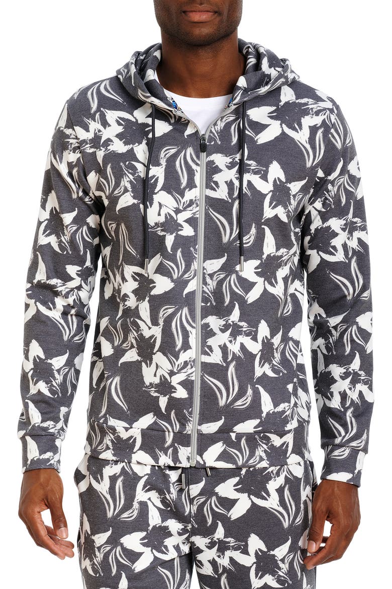 Bermuda Grass Stretch Zip-Up Hoodie Jacket, Main, color, MULTI