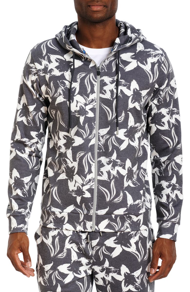 Robert Graham Bermuda Grass Stretch Zip-Up Hoodie Jacket, Main, color,