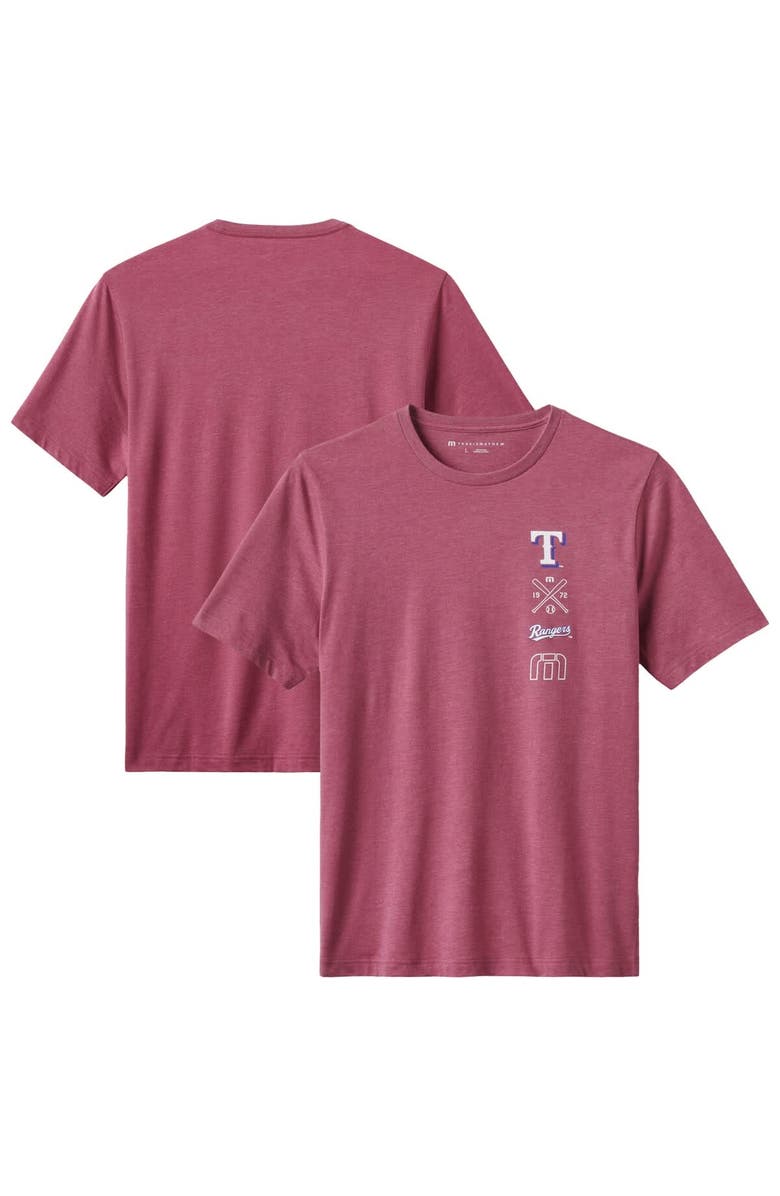 TravisMathew Men's TravisMathew Heather Red Texas Rangers Sunset Slam 2.0 T-Shirt, Alternate, color, Heather Red