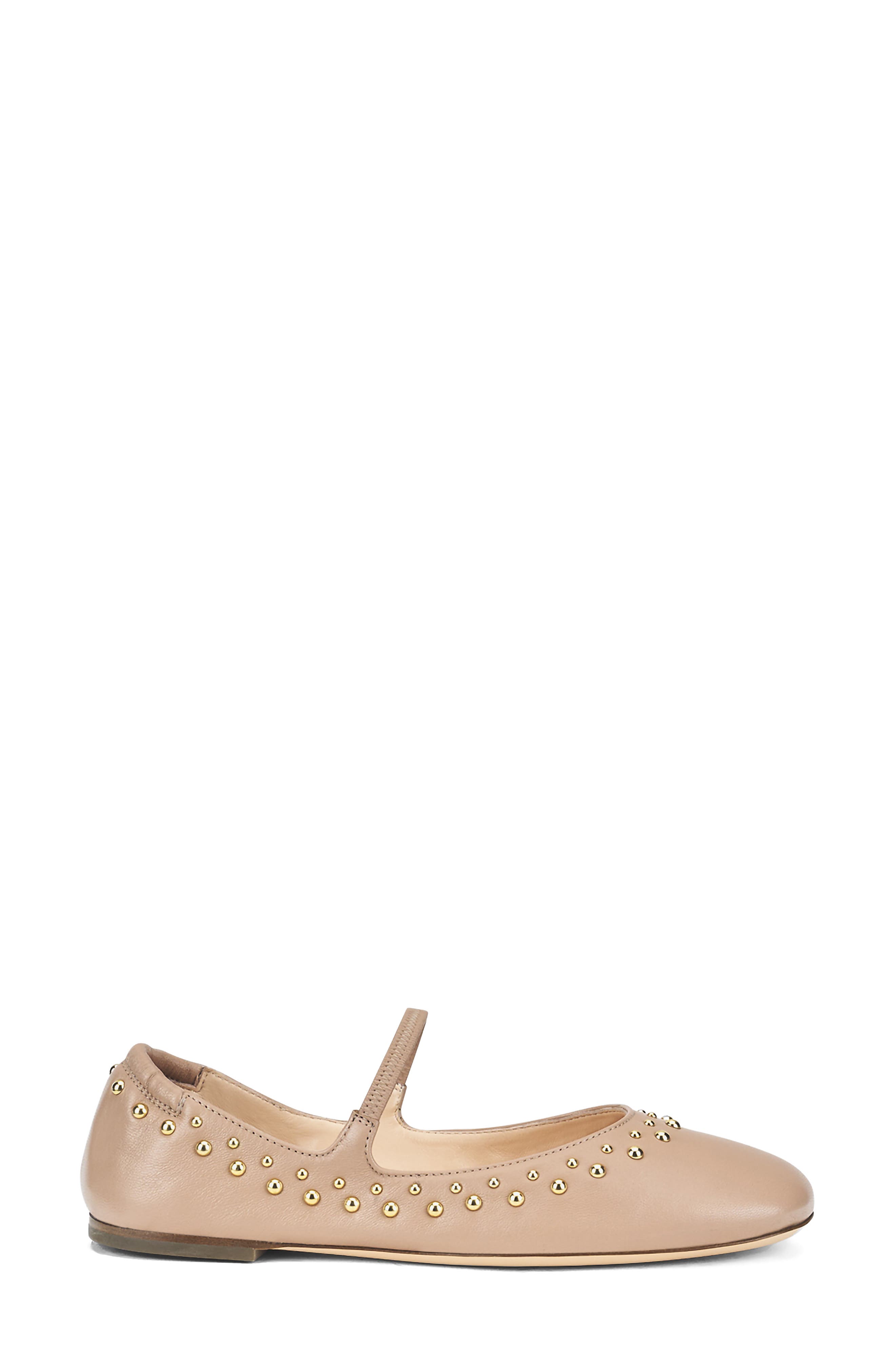 AGL Iris Studded Mary Jane Flat, Alternate, color, Argilla Brown