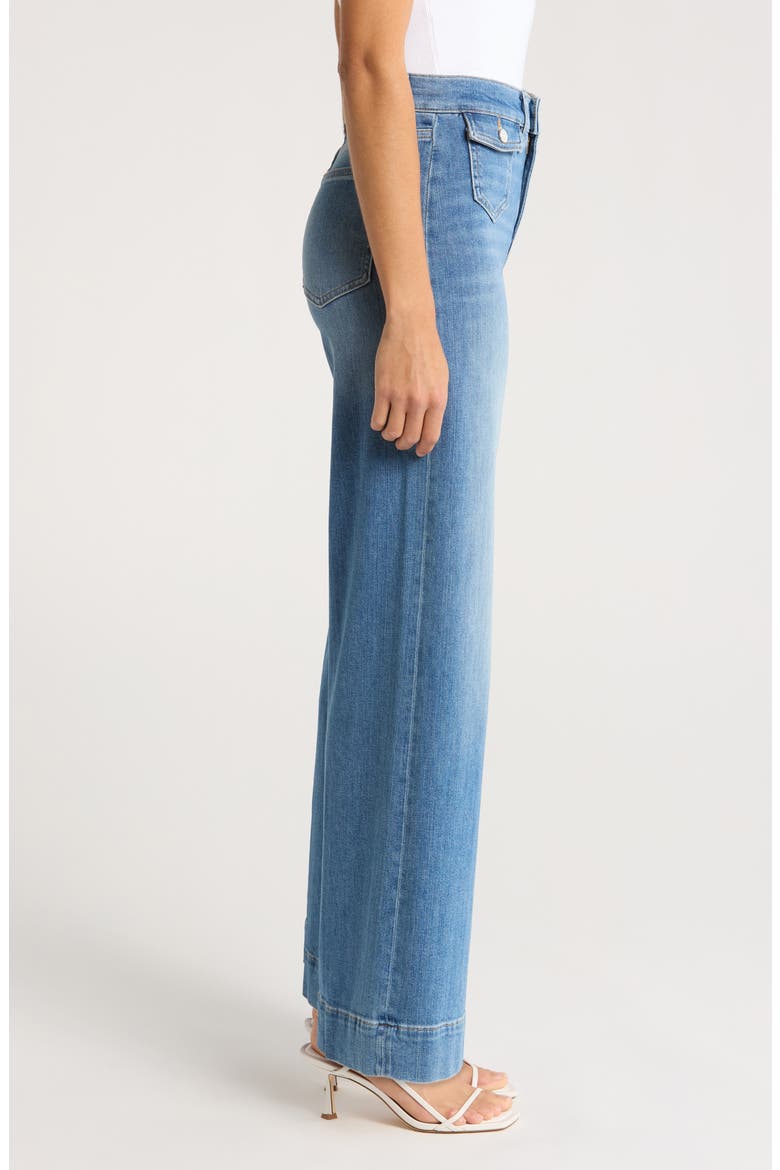 Le Slim Palazzo Patch Pocket Wide Leg Jeans, Alternate, color, DORIS