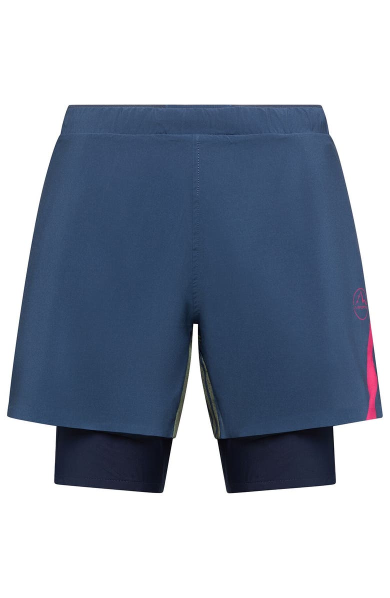 La Sportiva Flow 5In Short - Women's, Alternate, color, Night Sky/Cypress