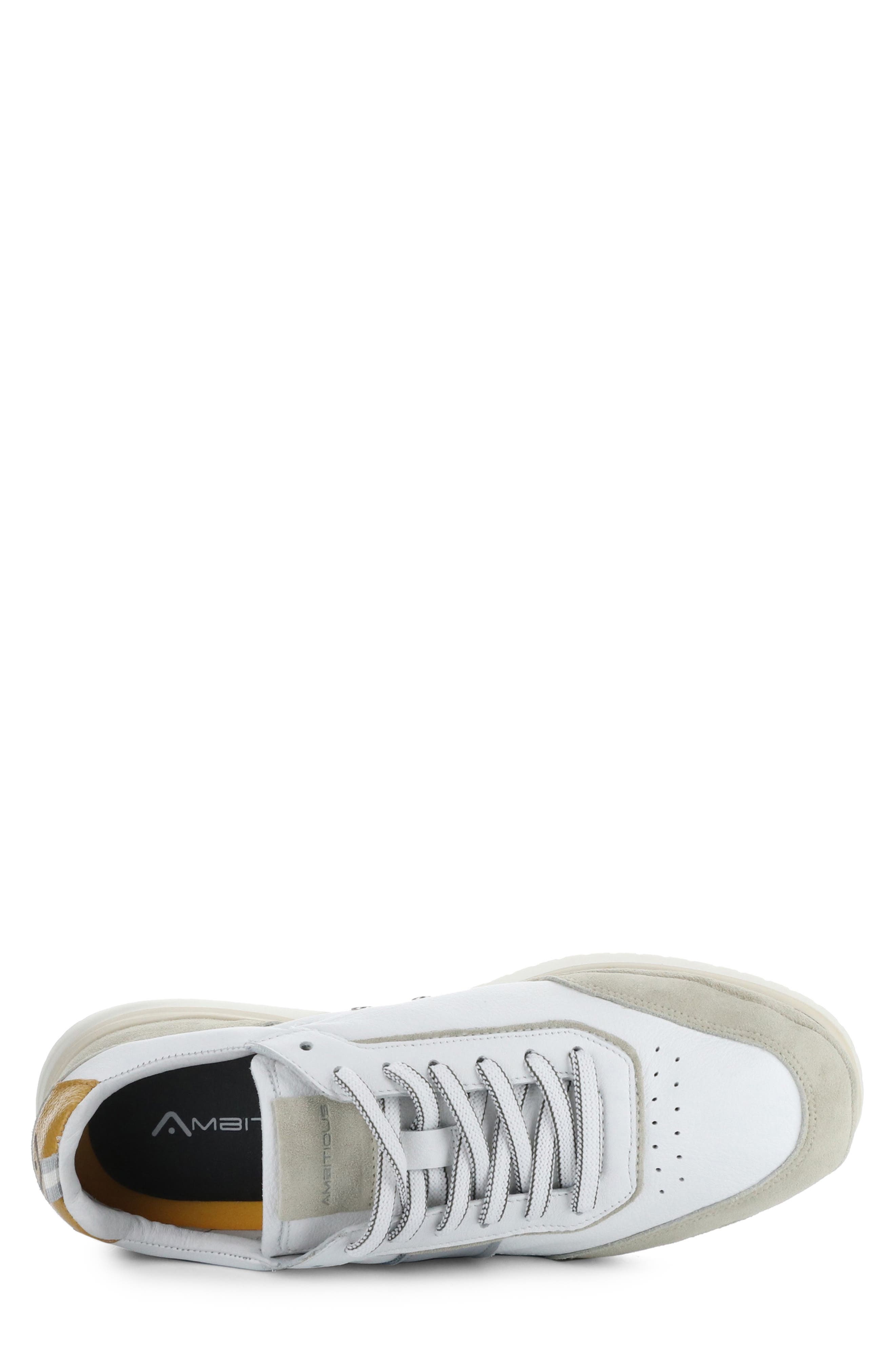 Ambitious 11939 Low Top Sneaker, Alternate, color, Beige/ Offwht/ Grey Leather