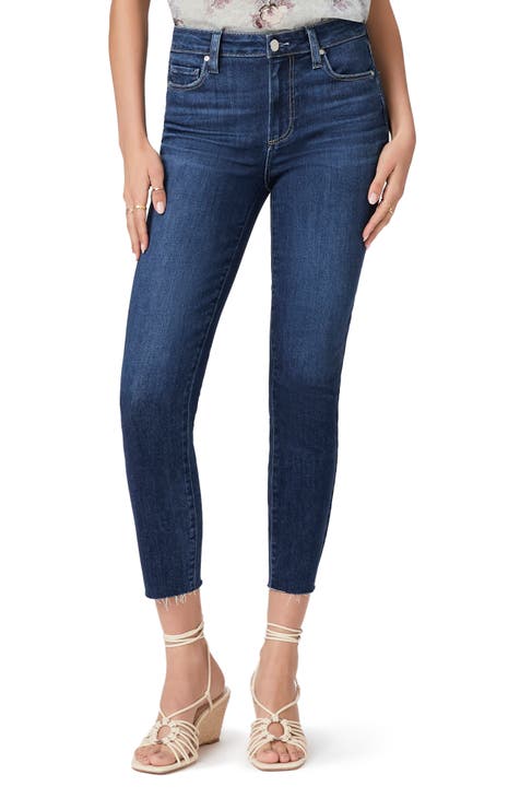 Hoxton High Waist Crop Raw Hem Skinny Jeans (Stayin Alive)