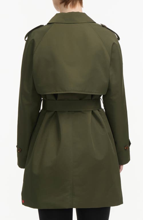 Hunter Stacy Water Resistant Gabardine Trench Coat In Green