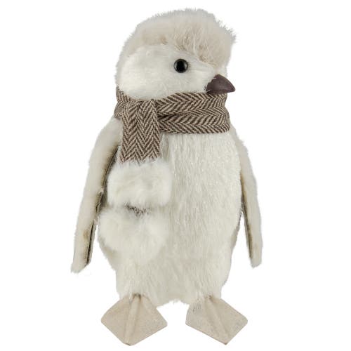 Northlight Sisal Penguin With Scarf Christmas Figure In White