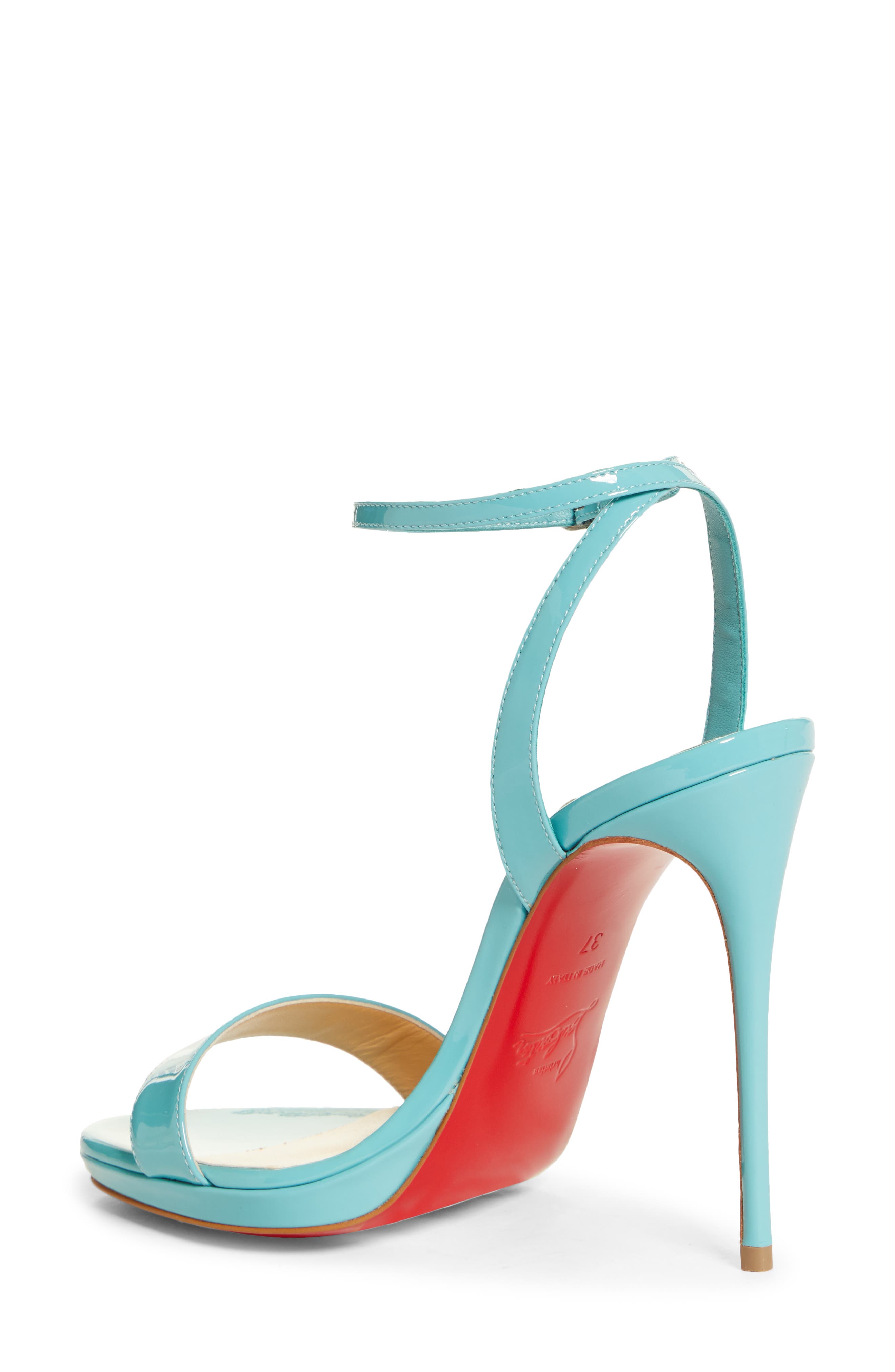 Christian Louboutin Loubi Queen Ankle Strap Sandal, Alternate, color, 