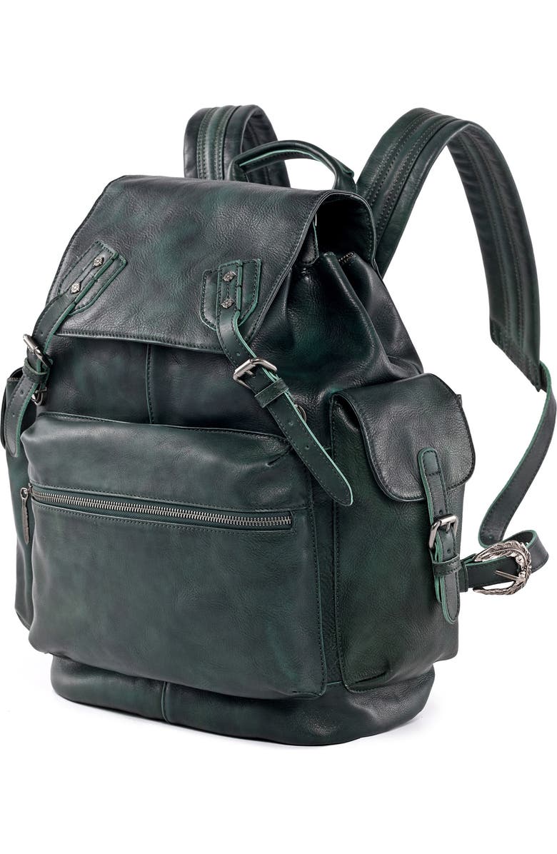 OLD TREND Bryan Leather Backpack, Alternate, color, Vintage Green