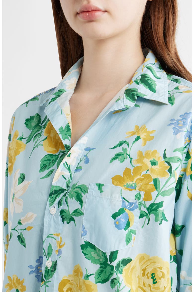 Eileen Relaxed Button-Up Shirt, Alternate, color, BLUE FLORAL