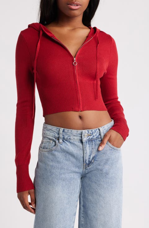 Sammi Front Zip Rib Hoodie