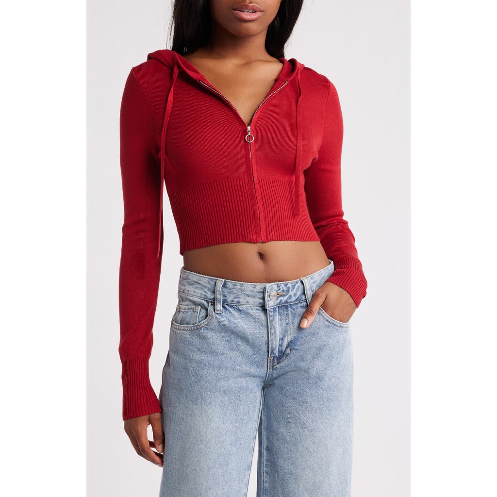 Pacsun Sammi Front Zip Rib Hoodie