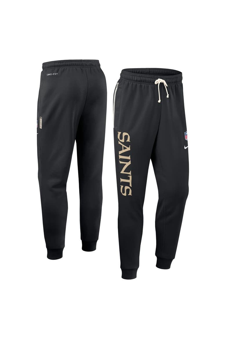 Men's Nike Black New Orleans Saints Sideline Standard Issue Ground Game Dri-FIT Taper Pants, Alternate, color, Black