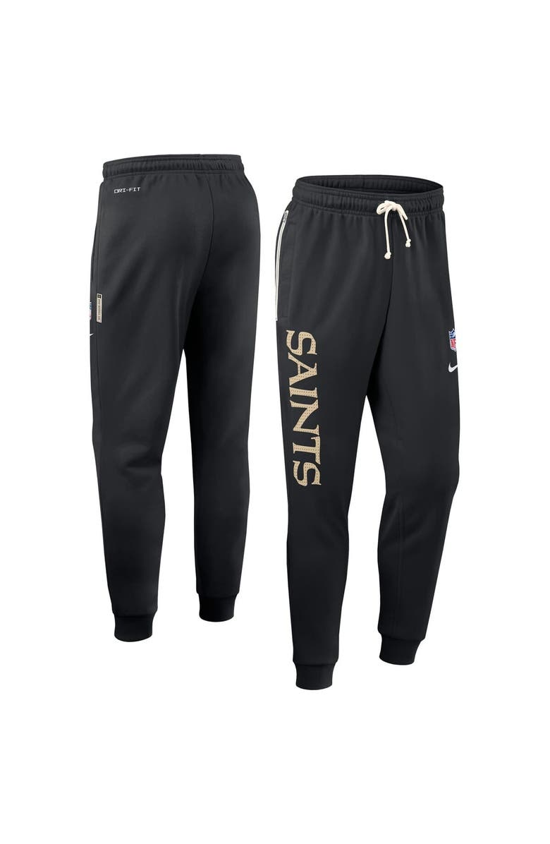 Nike Men's Nike Black New Orleans Saints Sideline Standard Issue Ground Game Dri-FIT Taper Pants, Alternate, color, Black