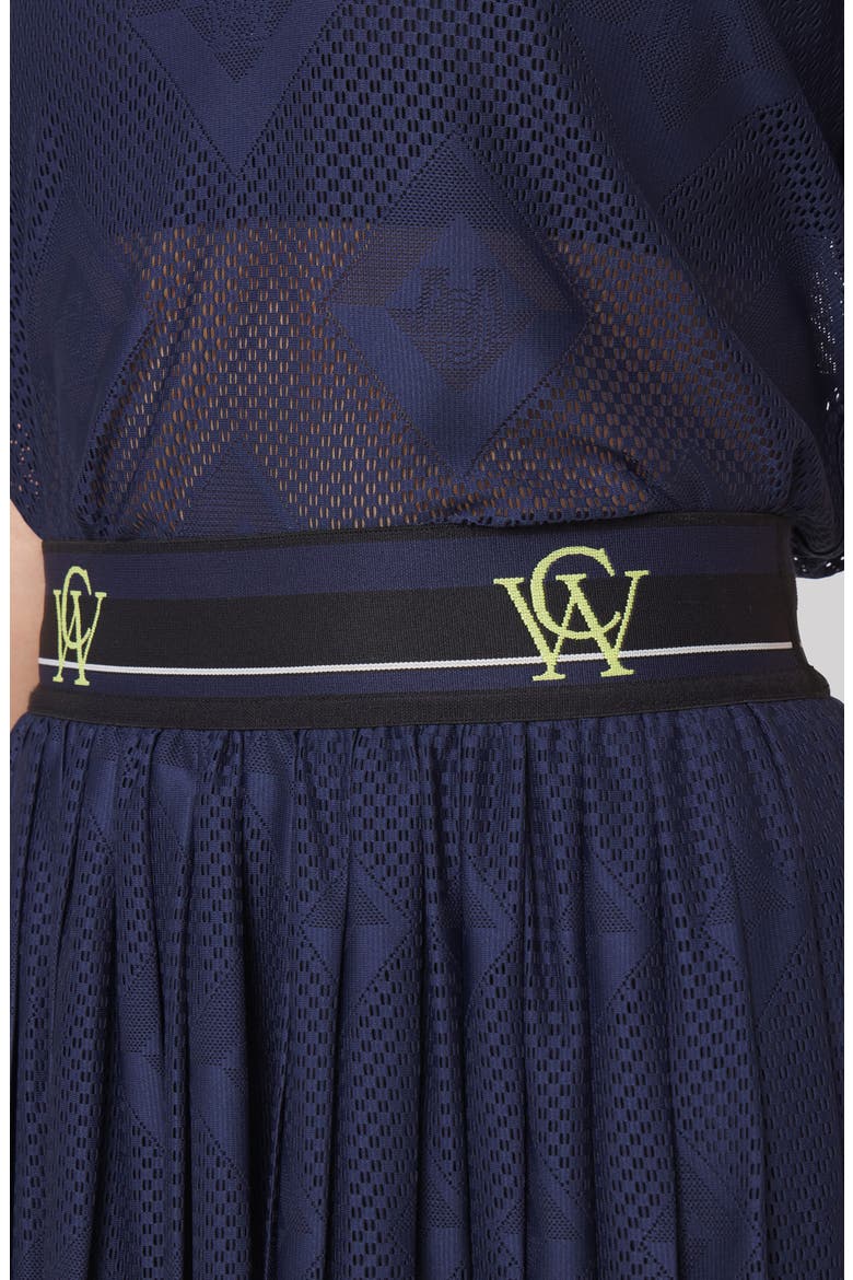 Celine Pleated Golf Miniskirt, Alternate, color, LEGACY NAVY BLUE
