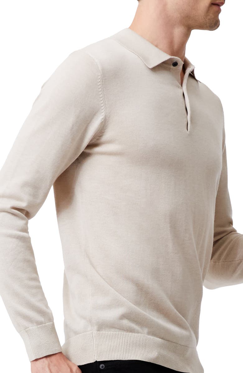 French Connection Long Sleeve Polo Sweater, Alternate, color, 