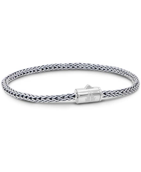 Dragon Bone Round 3mm Chain Bracelet in Sterling Silver