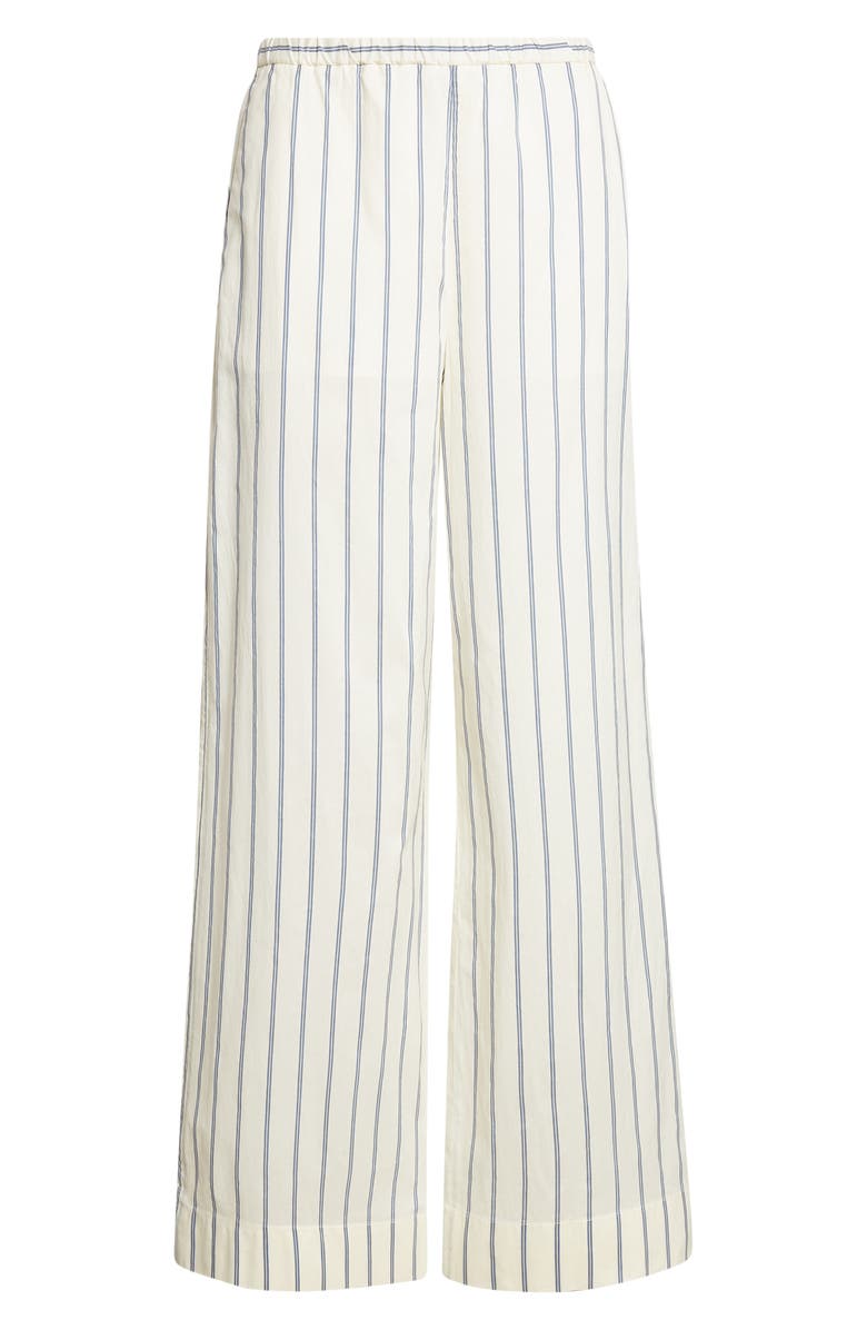 Moncler Stripe Cotton & Silk Trousers, Alternate, color, 