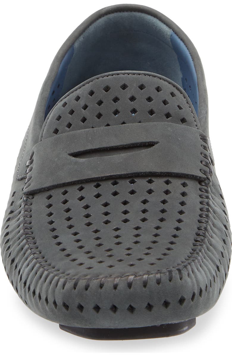 Robert Zur Flyer Perforated Driving Shoe, Alternate, color, Slate