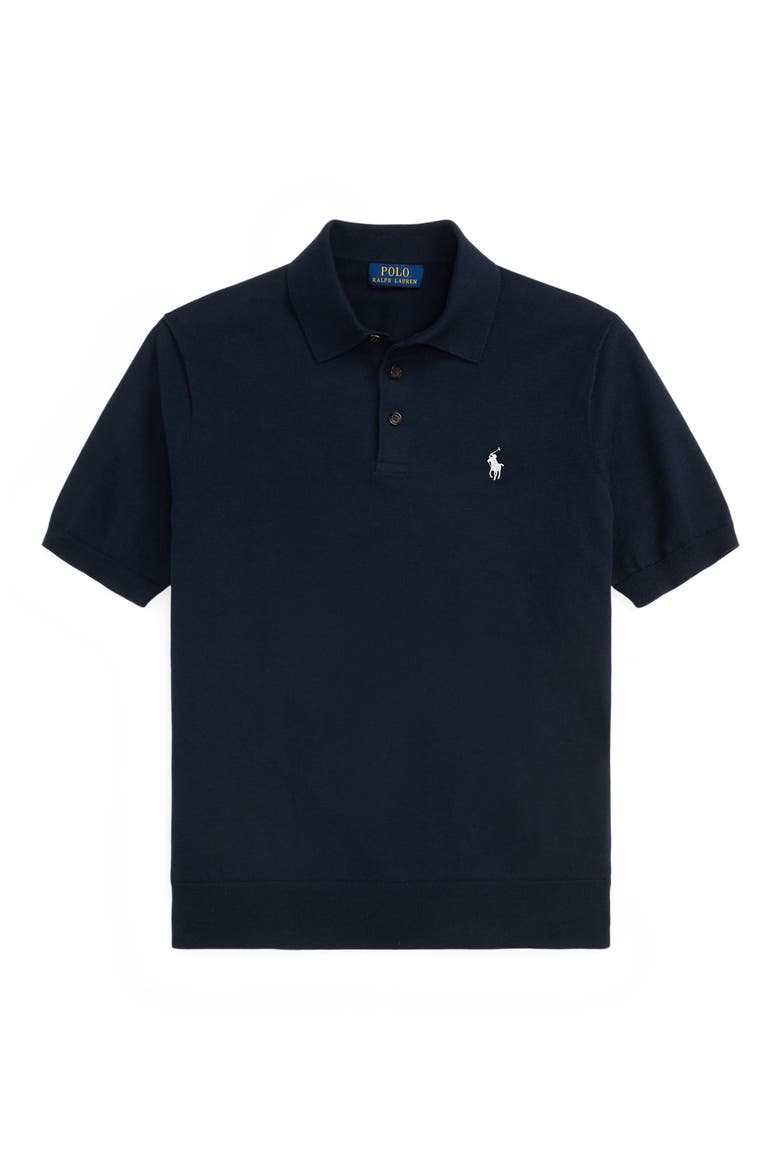 Regular Fit Cotton Polo Sweater, Alternate, color, HUNTER NAVY