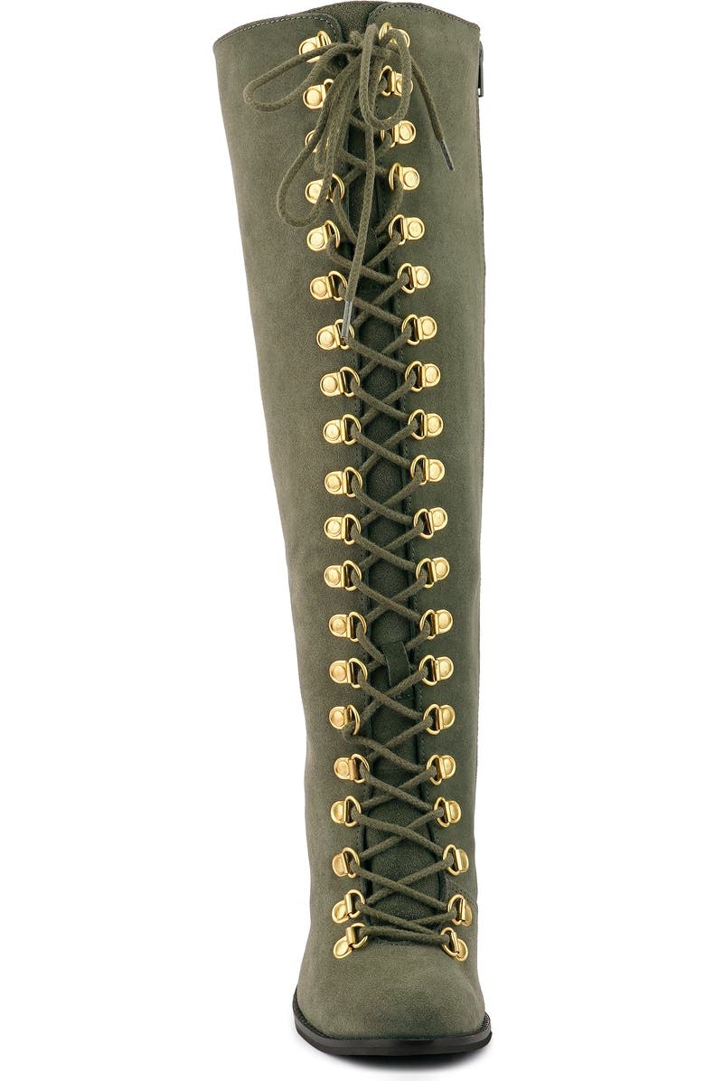 Rag & Co Street Slay Knee High Boot, Alternate, color, Olive