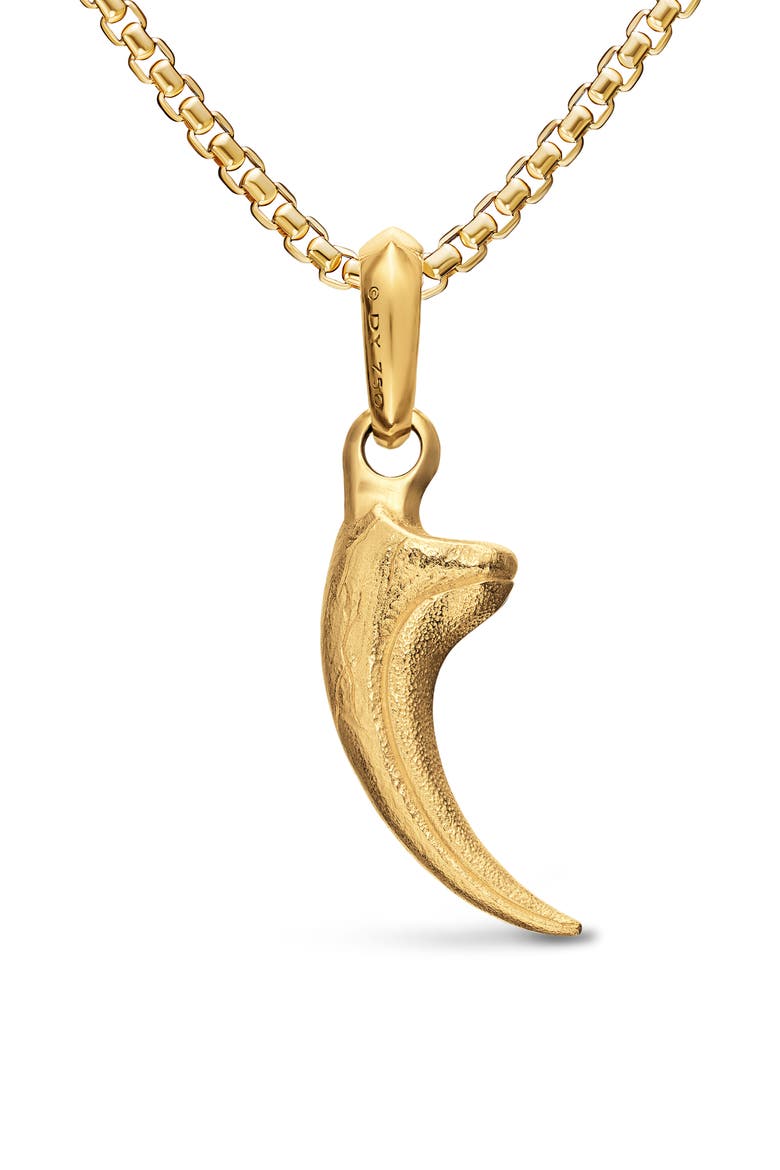 Men's Raptor Claw Amulet in 18K Yellow Gold with Diamonds, 27.3mm, Alternate, color, GOLD
