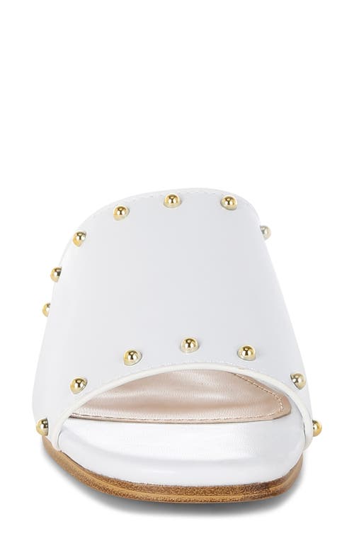 Rag & Co Renaldi Studded Leather Slide Sandal