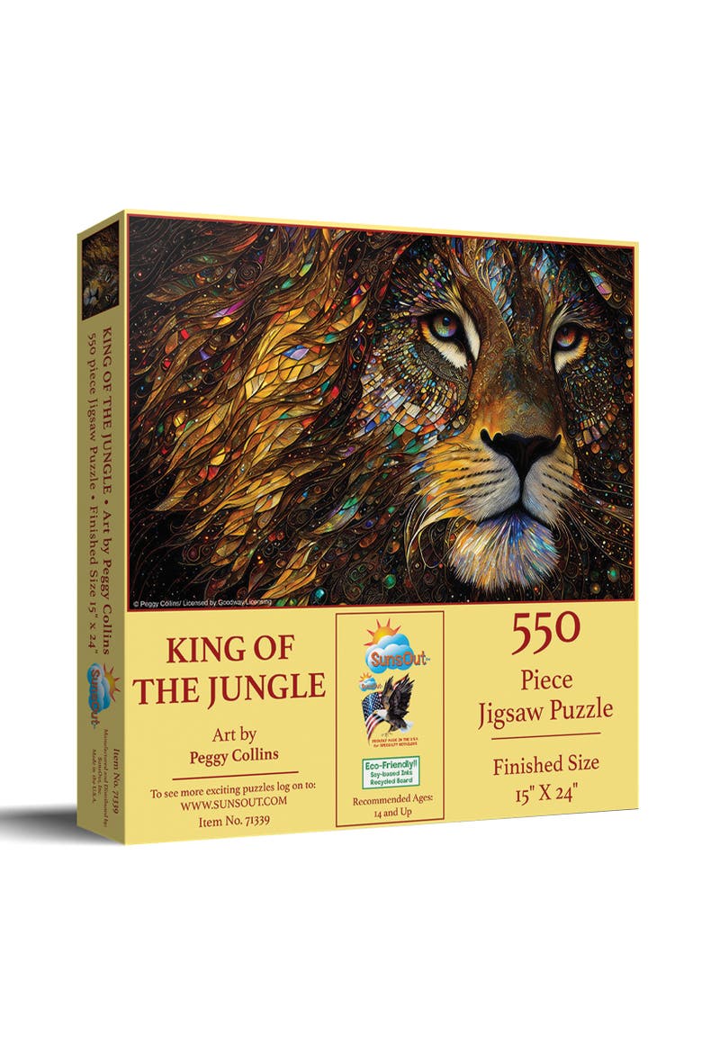 King of the Jungle 550 piece Jigsaw Puzzle for Adults, Main, color, Multicolor