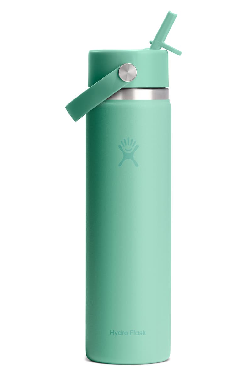 Hydro Flask 24-Ounce Wide Mouth Flex Straw Cap Bottle, Main, color, Mermaid Green