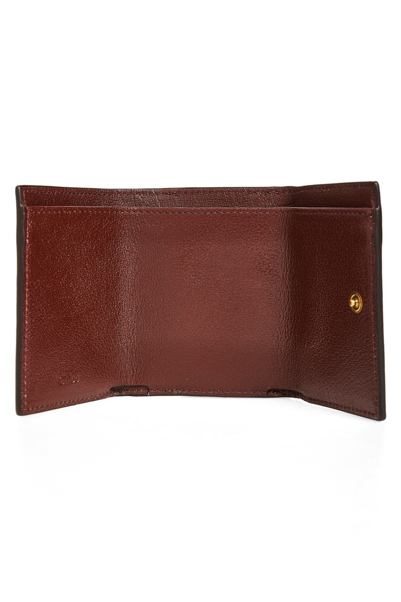 Mini Paddington Grained Leather Trifold Wallet, Alternate, color, CRAFTY BROWN
