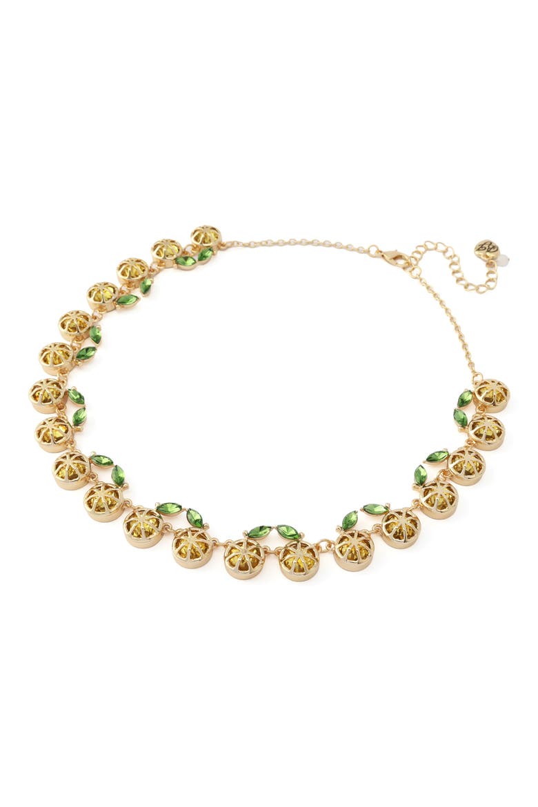 Lemon Collar Necklace, Alternate, color, YELLOW
