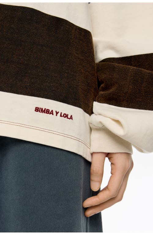 Bimba Y Lola Oversize Striped T-shirt In Multi