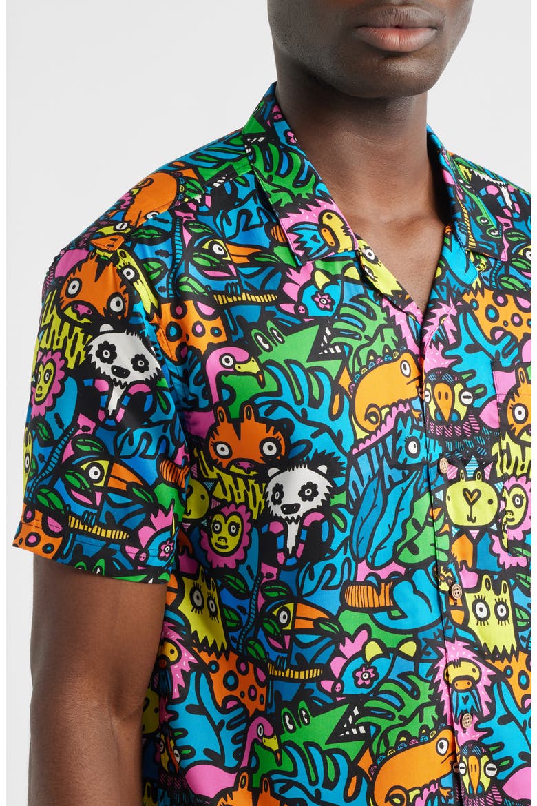Munday Jungle Print Camp Shirt, Alternate, color, MULTI