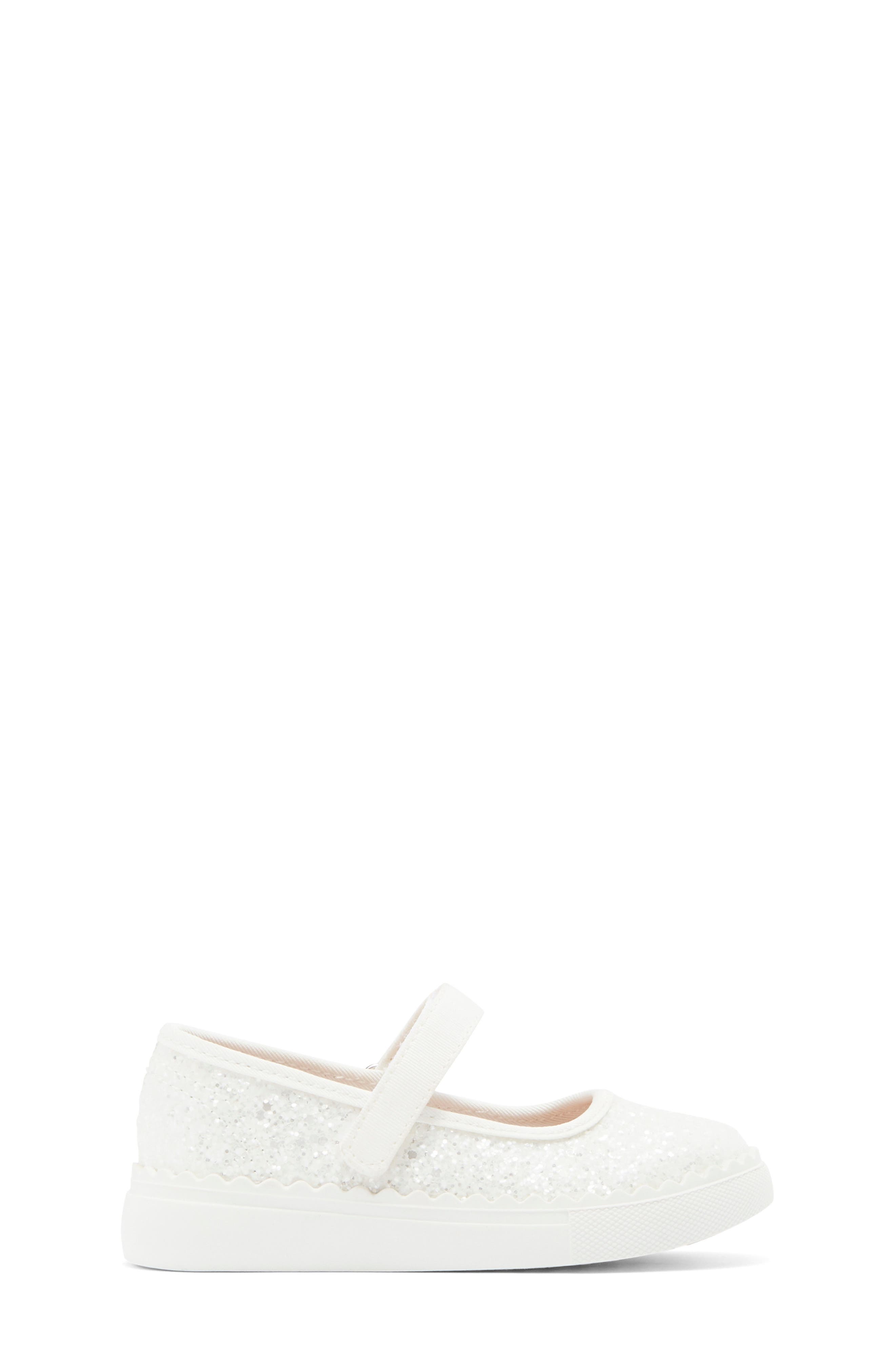 Harper Canyon Kids' Pearlla Play Glitter Sneaker, Alternate, color, White Glitter