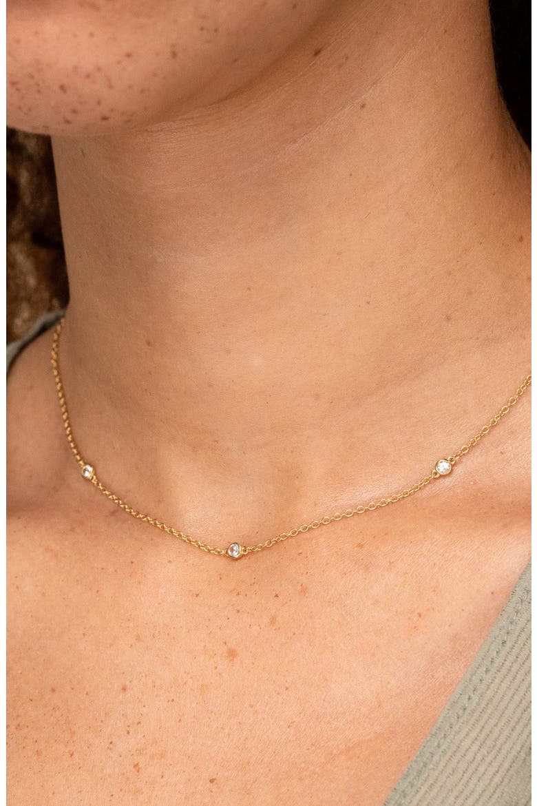 Satellite Necklace, Alternate, color, Gold