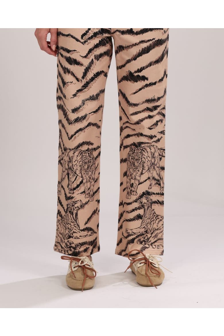 Pant Feline Denim, Alternate, color, Pink