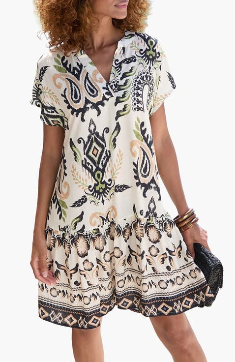 Women's Flounce Hem Shift Dress