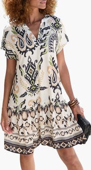 LASCANA Women's Flounce Hem Shift Dress