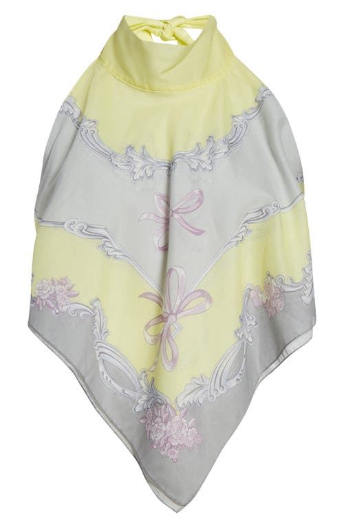 VERSACE VERSACE BAROCCO PRINT HALTER TOP