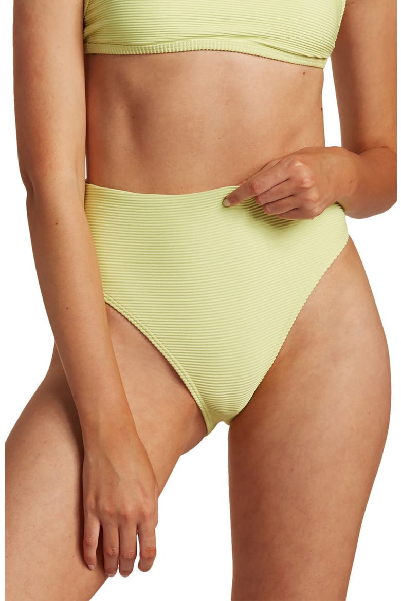 Tanlines Maui High Waist Bikini Bottoms, Main, color, SHADOW LIME