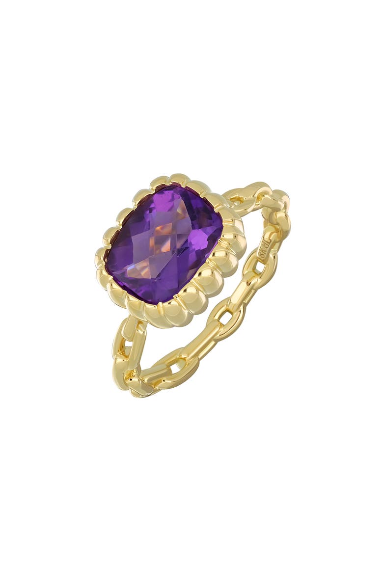 Bony Levy 18K Yellow Gold Cushion Cut Amethyst Ring, Main, color, 18K Yellow Gold