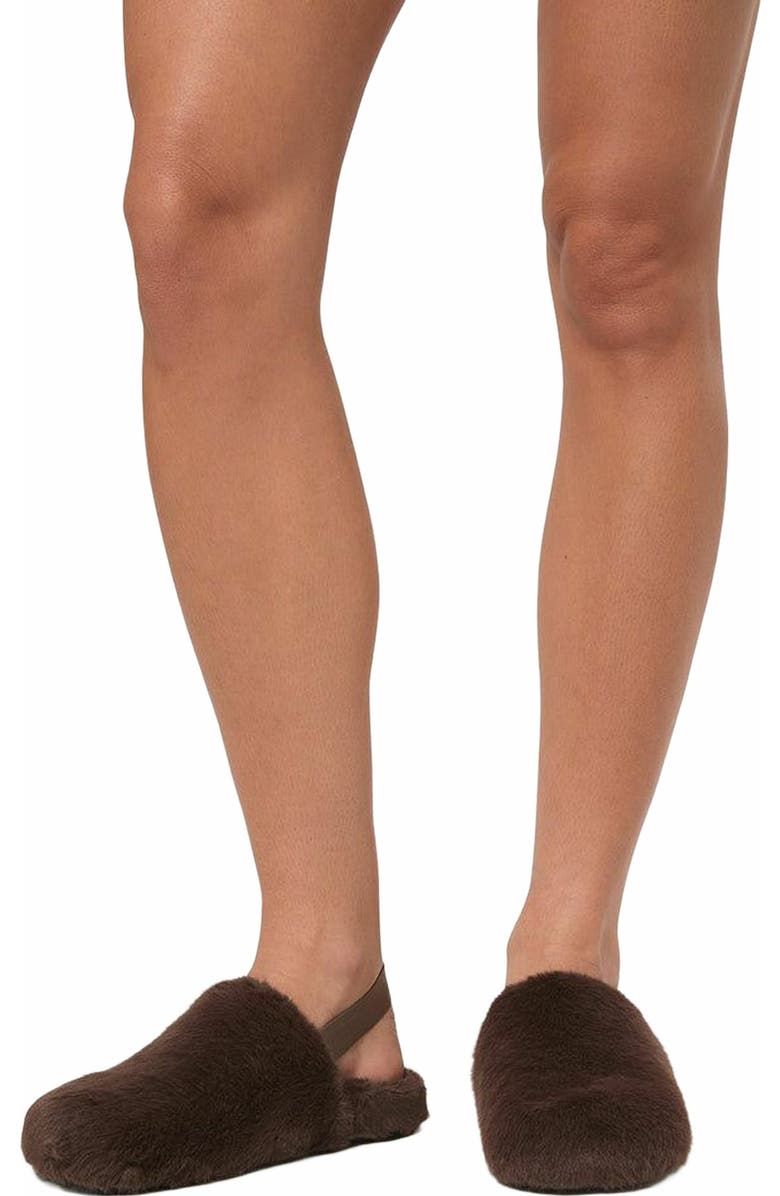 WeWoreWhat Fur Slipper, Alternate, color, Chestnut