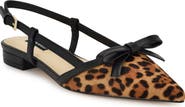 Nine West Grean Genuine Calf Hair Pointed Toe Flat