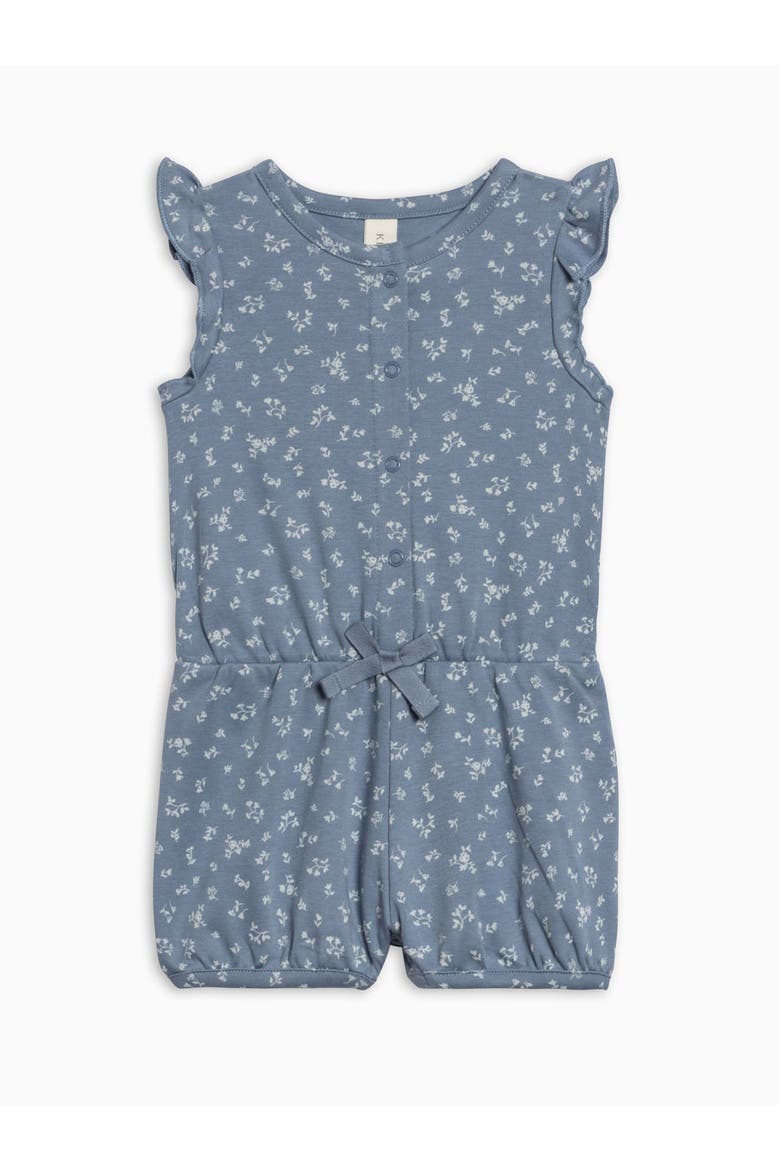 Organic Amelia Romper, Main, color, Isla Floral / Sea + Ivory