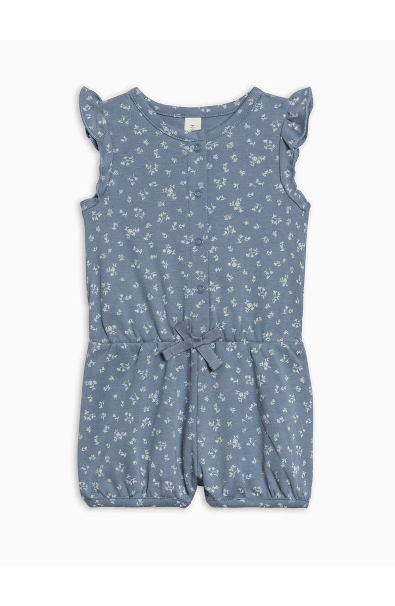 Colored Organics Organic Amelia Romper, Alternate, color, Isla Floral / Sea + Ivory