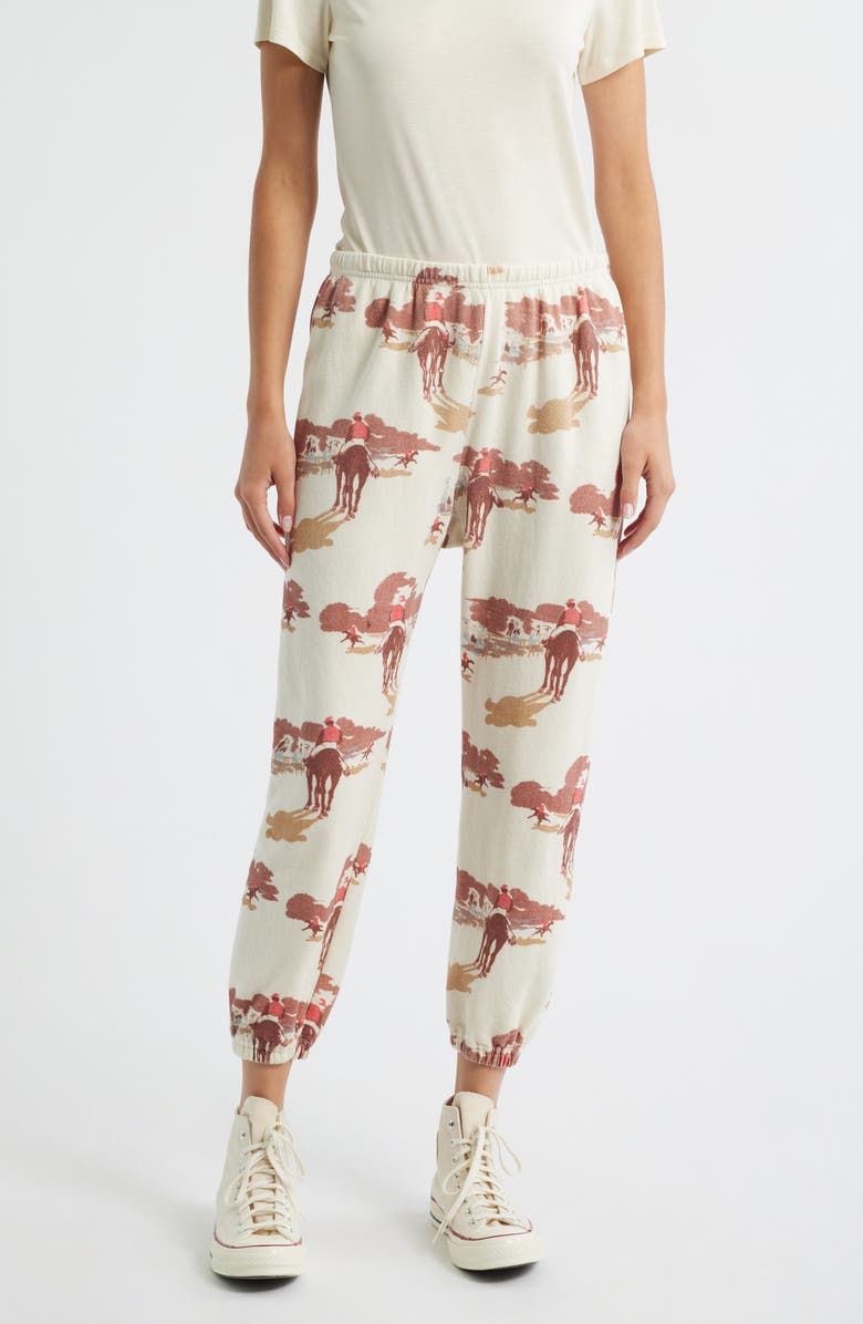 THE GREAT. The Stadium Sweatpants, Main, color, Riding Horses Print