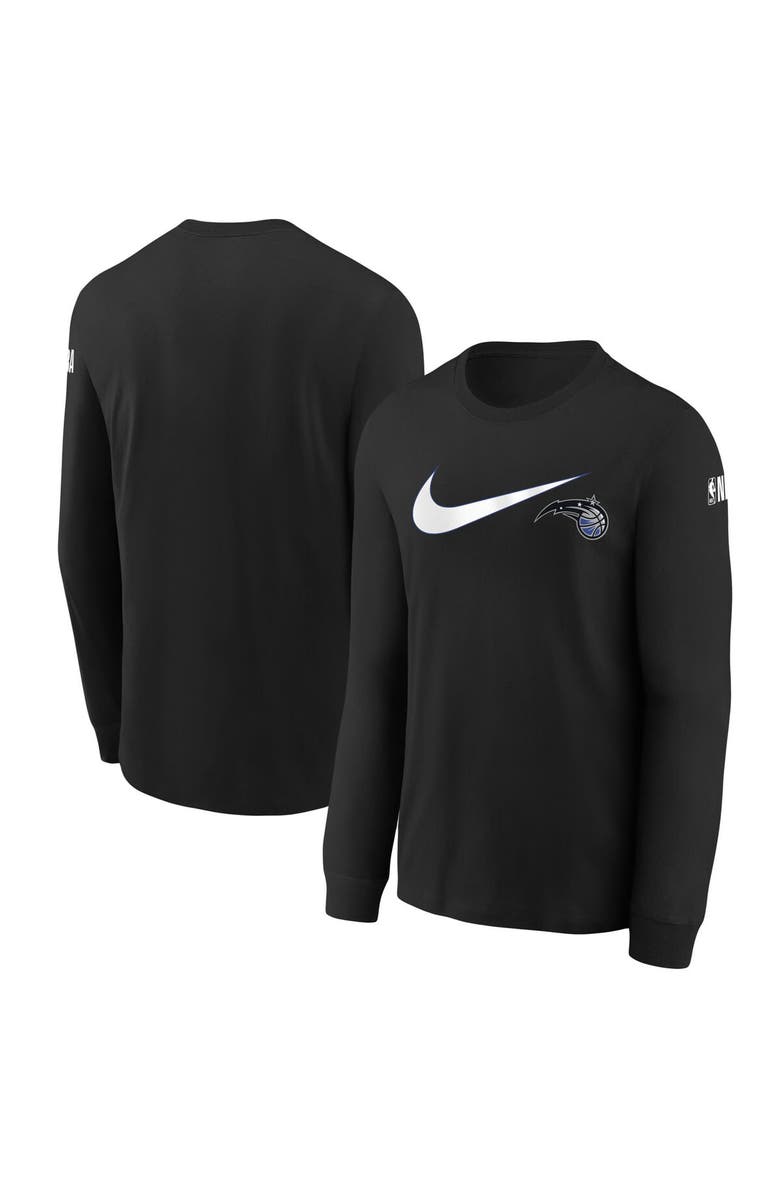 Nike Youth Nike Black Orlando Magic Swoosh Long Sleeve T-Shirt, Alternate, color,