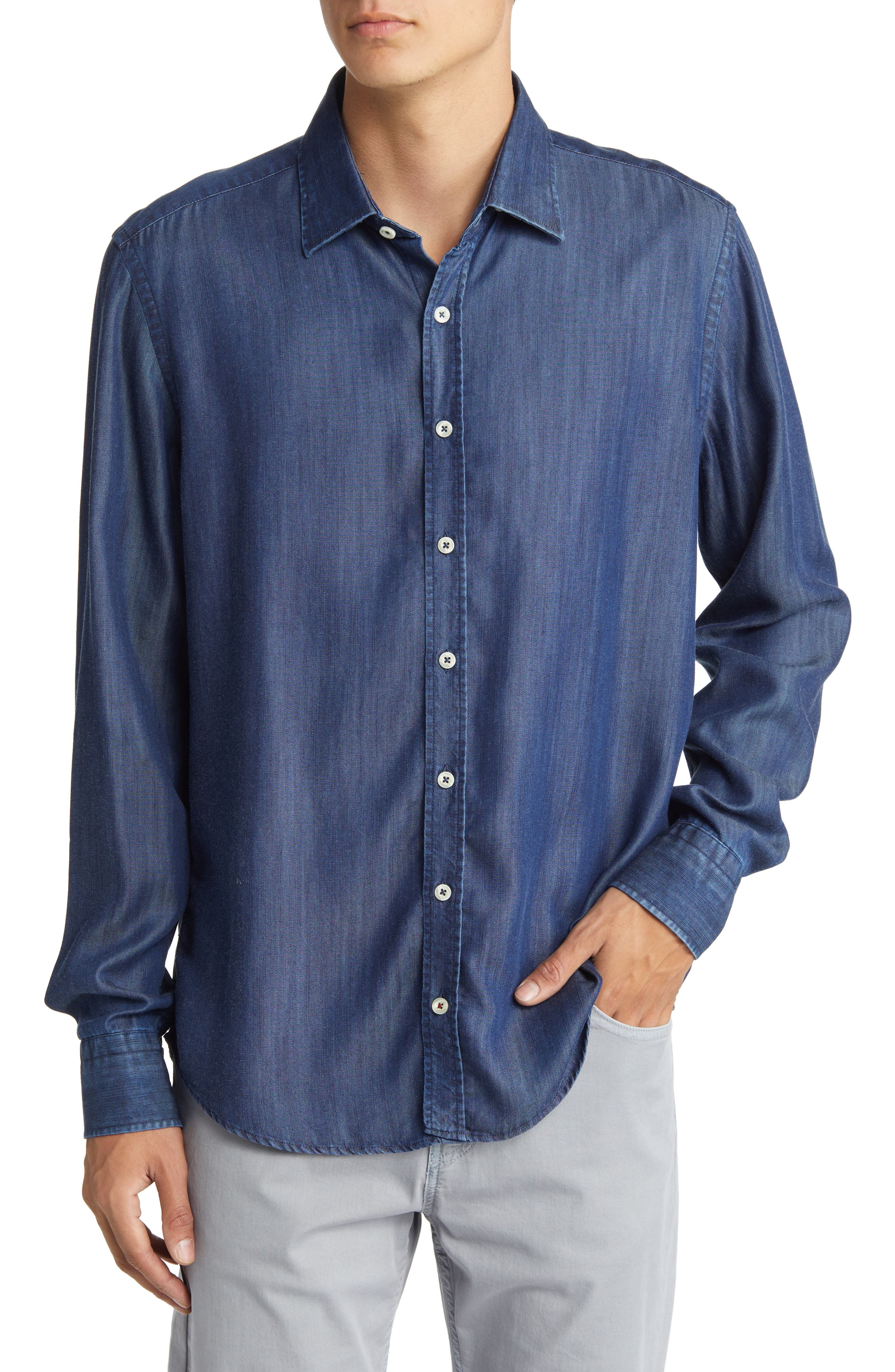 Denim Button-Up Shirt