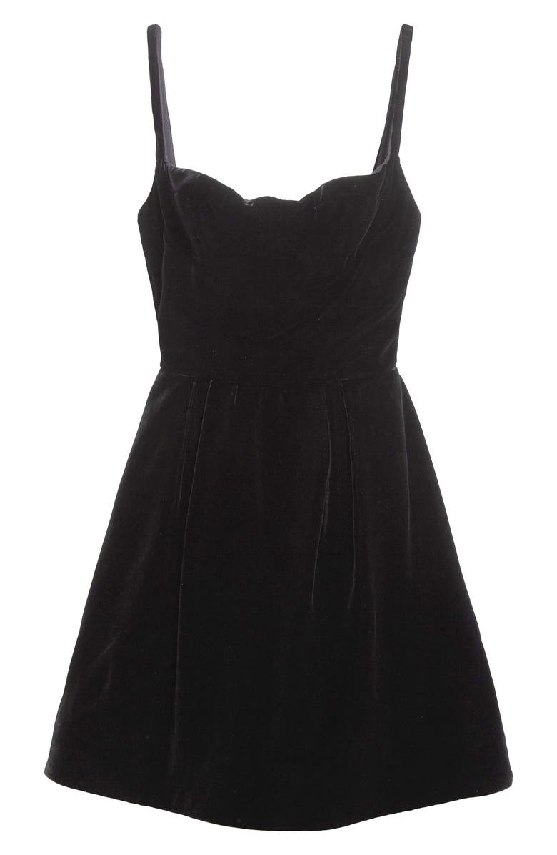 Giambattista Valli Open Back Velvet Minidress, Alternate, color, 