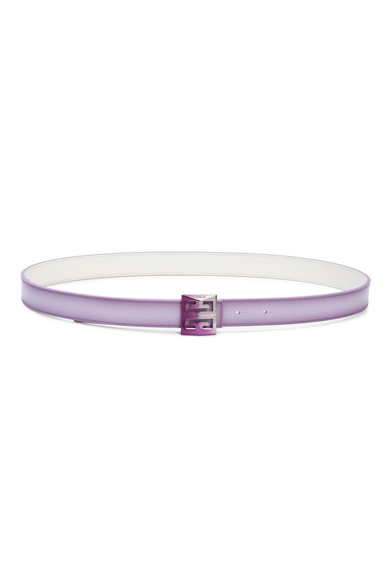 4G Buckle Reversible Skinny Leather Belt, Main, color, MAUVE