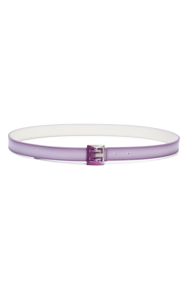 Givenchy 4G Buckle Reversible Skinny Leather Belt, Main, color,